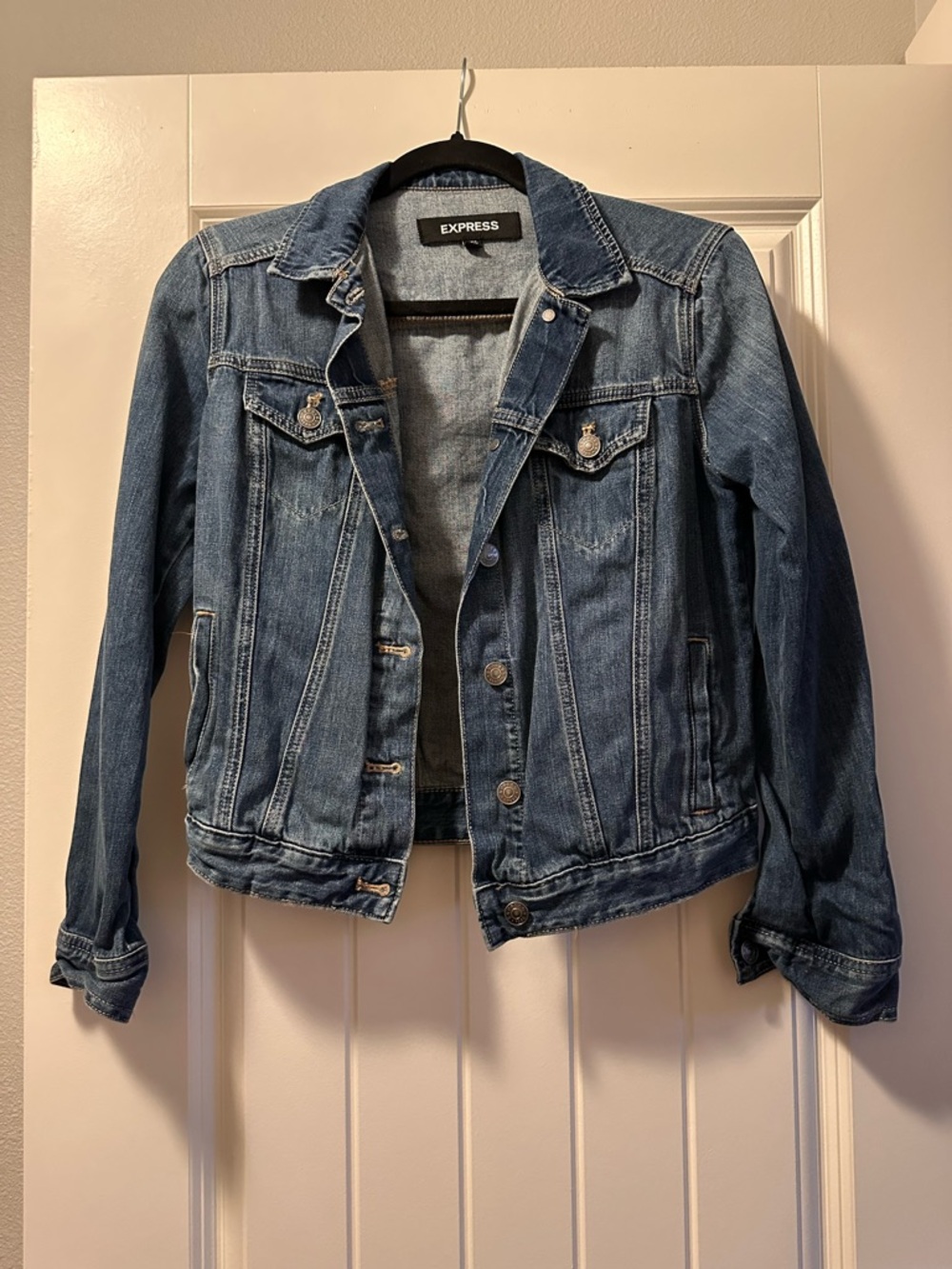 Express Blue Dark Denim Jean Jacket XS